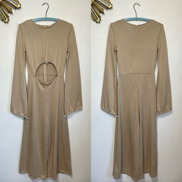 Zara W&B Cutout Long Sleeve Jumpsuit - Picture 5 of 16